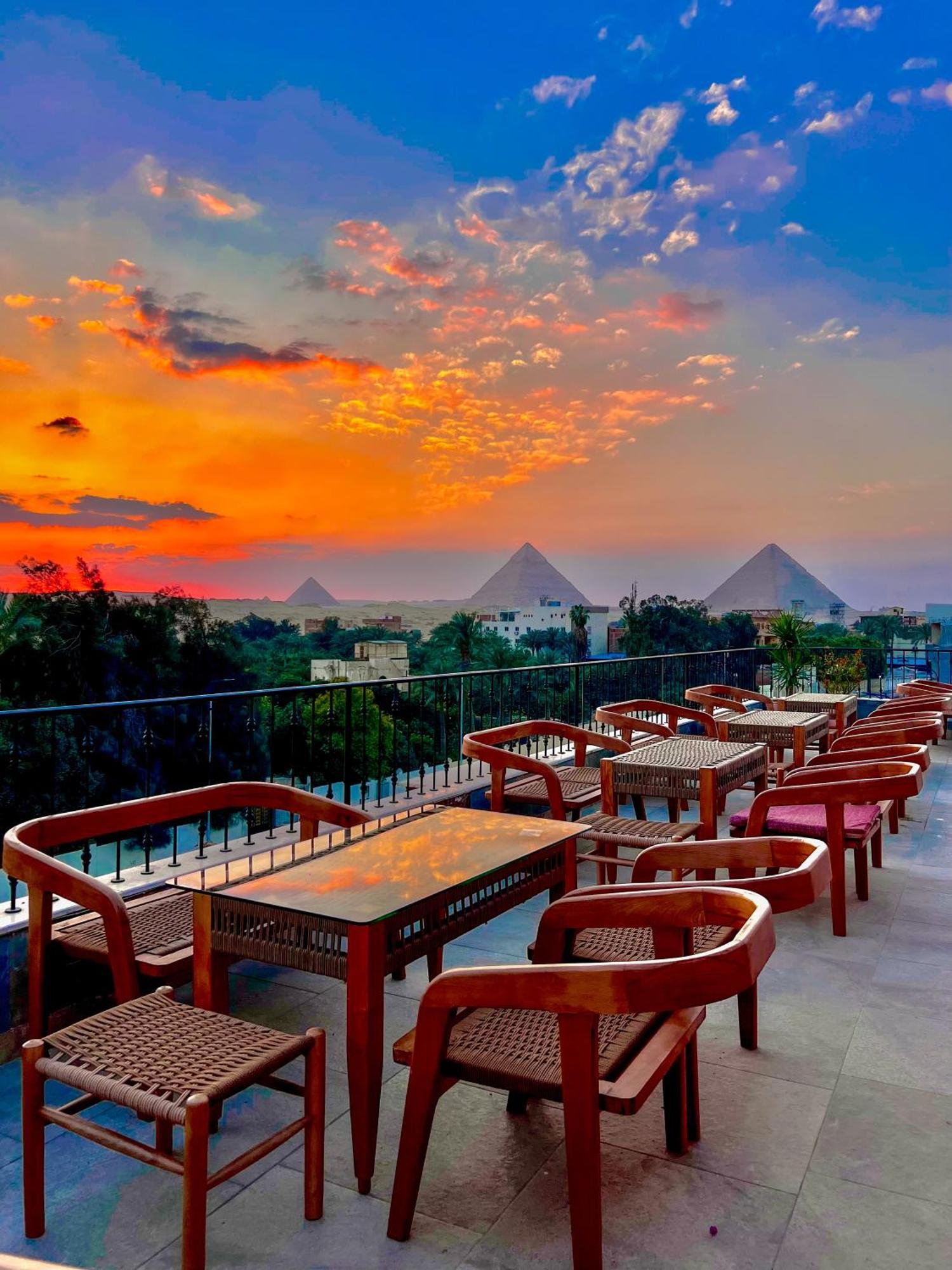 Almas Pyramids View Hotel Kafret el-Gabal Exterior foto
